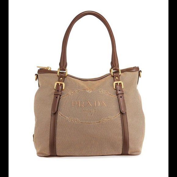 Prada canvas/leather satchel - Picture 1 of 7